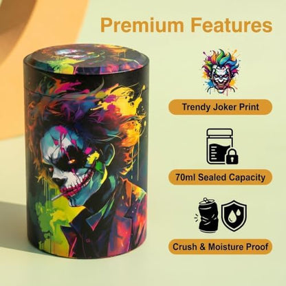 Aluminum Storage Jar Portable Airtight Smell Proof Container Bottle Multipurpose Storage Container for Spices, Coffee & Teas 70ml (Mix-color)
