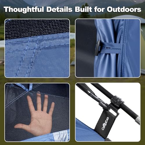Camping Tent, 1-2 Person Tent, Lightweight Waterproof Backpacking Tent, 5-Minute Setup Outdoor Tent with Carry Bag, Ideal for Camping Hiking
