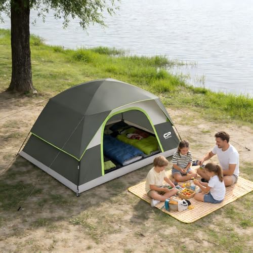 CAMPROS CP Tents for Camping 2/4/6 Person, Waterproof Windproof Dome Tent