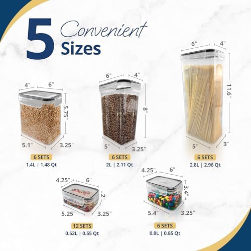 Reli. Pantry Organizers and Storage (36 Sets) Food Containers with Lids