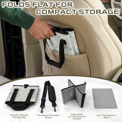 Reusable 4-Cup Drink Carrier-Leakproof Bag with Adjustable Divider