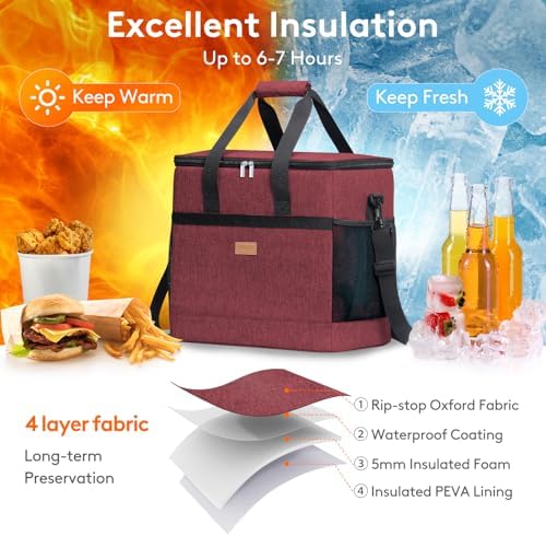 Lifewit Cooler Bag 30/50/60 Cans Collapsible, Insulated Large Lunch Bag