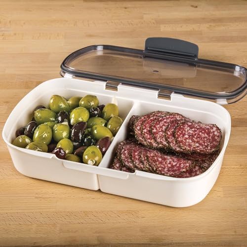ProKeeper Split Deli Food Storage Container, Air-Tight Seal, 11.75 Inches