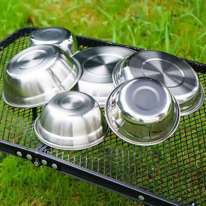 Stainless Steel Camping Plate Set 20Pc Lightweight