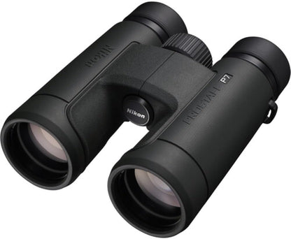 Nikon PROSTAFF P7 8x42 Binoculars Bundled with Harness Strap + Deluxe Cleaning Kit + Smartphone to Binocular Adapter + Microfiber Cleaning Cloth (5 Items)
