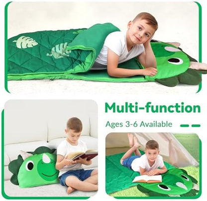 iPlay, iLearn Kid Sleeping Bag, Dinosaur Slumber Sack, Toddler Boy Nap Mat