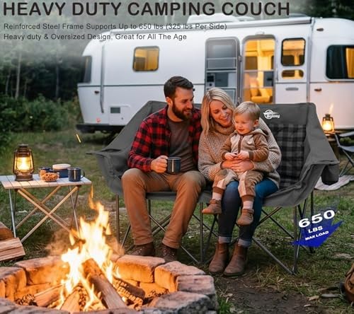 Bolosy Double Camping Chair Oversized Camping Loveseat