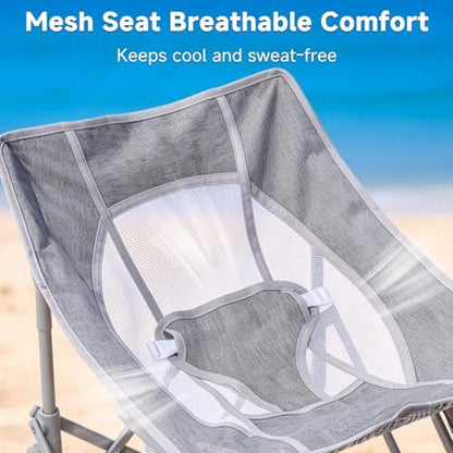 Foldable Baby Beach Chair with Canopy and Mosquito Net for Outdoor