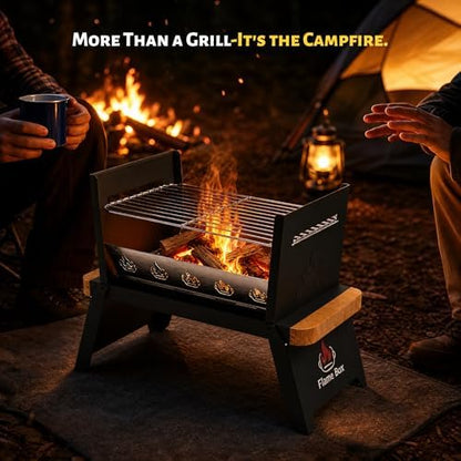 Nomad Portable Charcoal Grill, Ultra-Slim Folding Camping BBQ