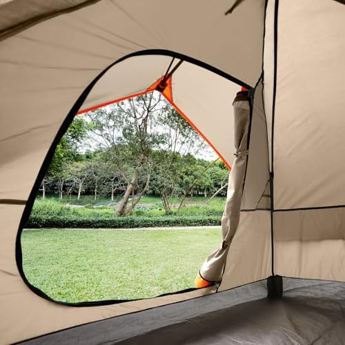 unp 6 Person 4 Season Dome Tent, Easy to Set Up for Camping & Hiking, Lightweight & Portable, Green