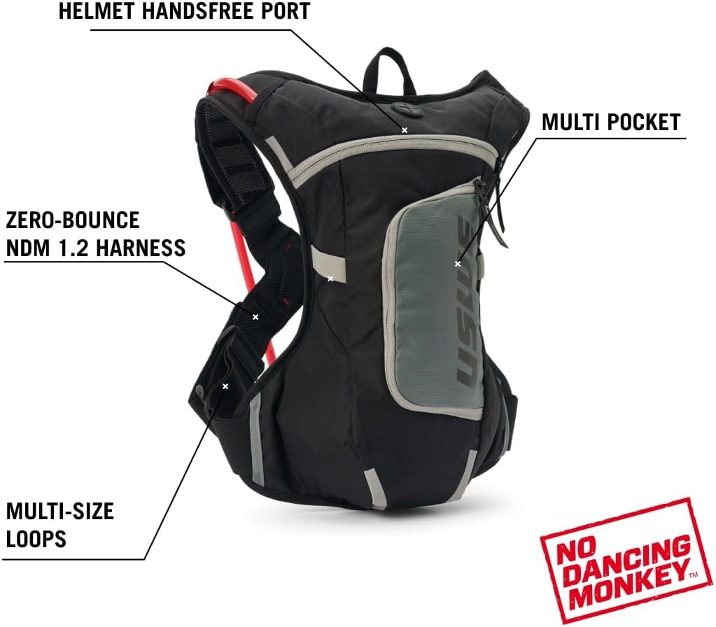 USWE Outlander Hydration Pack with Water Bladder, Hydration Backpack - Backpack for Cycling, MTB, Trail Running & More