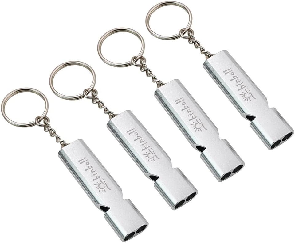 Emergency Whistles Lifeguard Safety Whistle with Lanyard and Keychain for Outdoor Camping Hiking Boating Backpacking Fishing Kayak Kids Rescue Signaling Loud Survival Whistle