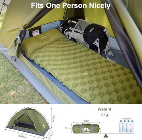Night Cat Upgraded Backpacking Tents 1 2 Persons Easy Clip Setup Camping Tent Adults Scouts Heavy Rainproof Compact Lightweight