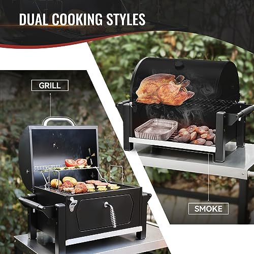 Royal Gourmet CD1519 Portable Charcoal Grill with Warming Rack, 303 Sq. In.