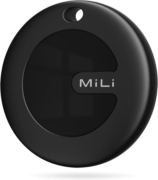 MiLi MiTag Bluetooth Tracker for Android, Google Certified Key Finder/Luggage Tracker/Item Locator, Smart Tracking Tag for Google Find My Device (Find Hub) App (BLK, 2PCS)