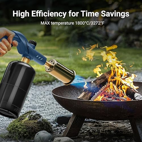 ThermoMaven Propane Torch Gun, Adjustable Cooking Torch Lighter, Blue