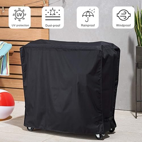 Cooler Cart Cover for 80-100 Qt Patio Rolling Ice Chest Cart,43"Lx22"Wx32"H