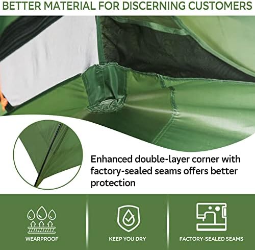 Clostnature 1/2/3/4 Person Lightweight Backpacking Tent, Easy Setup Tent