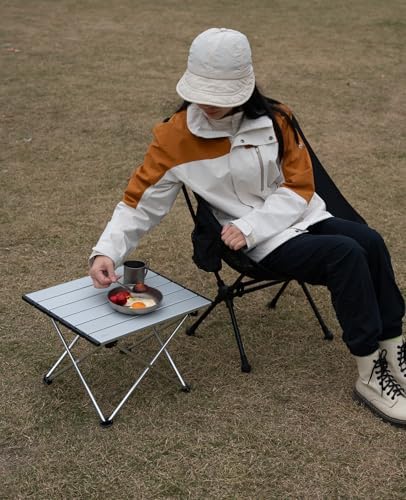 iClimb Ultralight Compact Camping Folding Table (Silver - S)