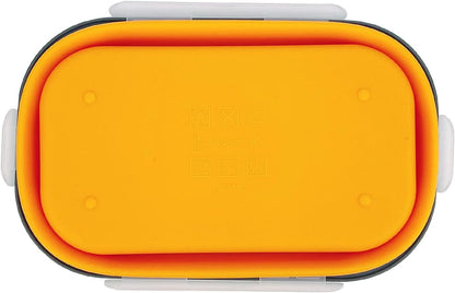Silicone Lunch Container Bento Box, Collapsible Food Storage Containers with Airtight Lids and 2in1 Fork, Reusable Food Containers for Travel,Camping and RV, Food Grade 1000ml Microwave Container