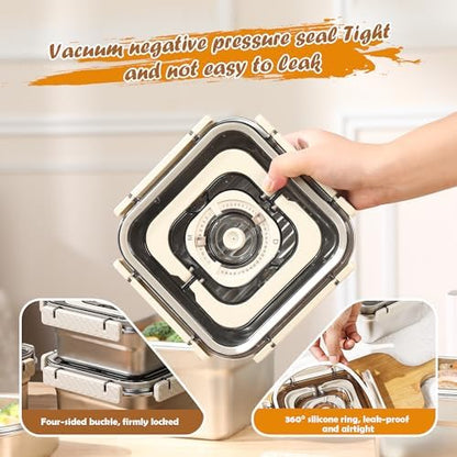 Stainless Steel Vacuum Food Storage Container with Handle- 1250ml/44oz