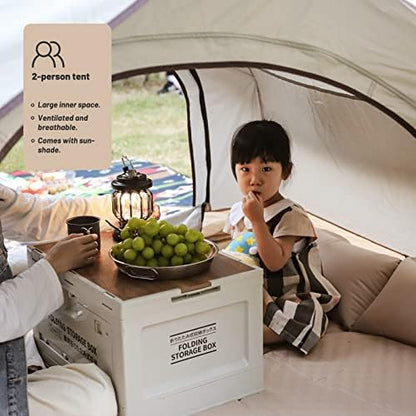 Lightweight Instant Tent for 2 Persons - Waterproof, Windproof, UV Protection - Portable for Outdoor Hunting, Hiking