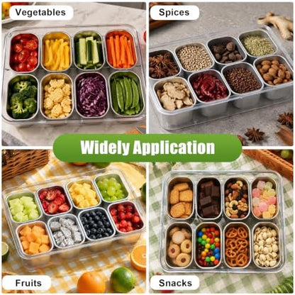 Stainless Steel Snackle Box Container with Ice Pack & Insulated Bag