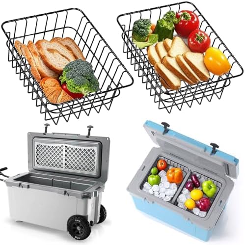 Cooler Basket for RTIC 52&72QT Ultra-Light Coolers, Compatible with Coleman 54QT Steel Belted Coolers, Keep Smaller Items Dry-Goods Basket, Compatible with Ice, RTIC Cooler Accessories etc.