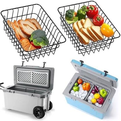 Cooler Basket for RTIC 52&72QT Ultra-Light Coolers, Compatible with Coleman 54QT Steel Belted Coolers, Keep Smaller Items Dry-Goods Basket, Compatible with Ice, RTIC Cooler Accessories etc.