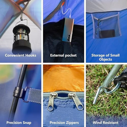 ASFANES Tents for Camping 2/4/6 Person Camping Dome Tent, Waterproof,Spacious, Lightweight Portable Backpacking Tent for Outdoor Camping/Hiking