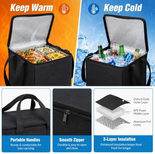 Insulated Cooler Organizer Insert, Compatible with X Large Bogg Bag, Waterproof Portable Cooling Storage Liner, Practical Bogg Bag Accessories for Beach Trips, Picnic, Camping & Outdoor Activities