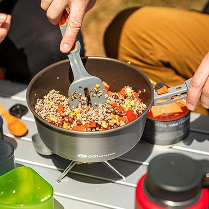 GSI Outdoors Pinnacle Ceramic Base Camper Cookset, Large, Non-Stick
