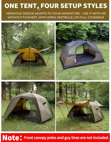Camping Tent 2 Person, Backpacking Tent, 20D Nylon/Taffeta PU3000mm