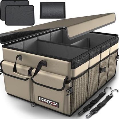 FORTEM Trunk Organizer - Foldable Car Organizer & Storage for SUVs & Trucks
