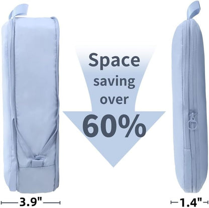 tianzong Compression Packing Cubes for Suitcases, Luggage Organizer Bags Set for Travel (Grey, 2 Pack Medium)