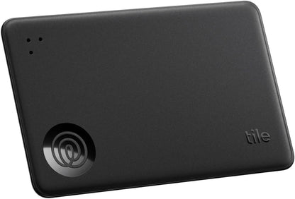 Tile by Life360 Slim - Wallet Finder, Bluetooth Tracker and Item Locator for Luggage Tags, Passports and More. Both iOS and Android Compatible. Phone Finder. 1-Pack (Black)