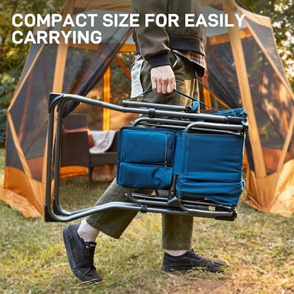 EVER ADVANCED Portable 30.7" Seat Height Tall Camping Directors Chair