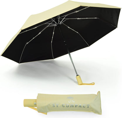 SY COMPACT Umbrella Automatic Travel Waterproof Light Folding Umbrellas Easy Carry for Women and Men