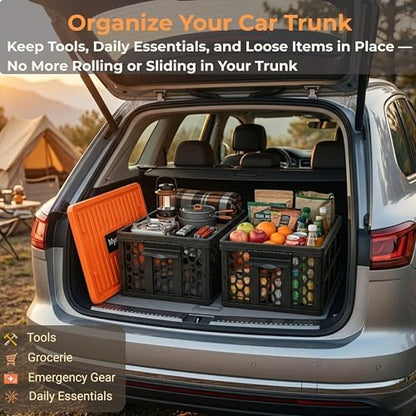 Mymazn Trunk Organizer Plastic for Car, Orange