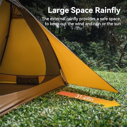Thous Winds 2 Person Camping Tent, Lightweight Waterproof Windproof Dome Tent, Easy Set up Multifunction Tent for Outdoor Camping Hiking