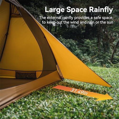 Thous Winds 2 Person Camping Tent, Lightweight Waterproof Windproof Dome Tent, Easy Set up Multifunction Tent for Outdoor Camping Hiking