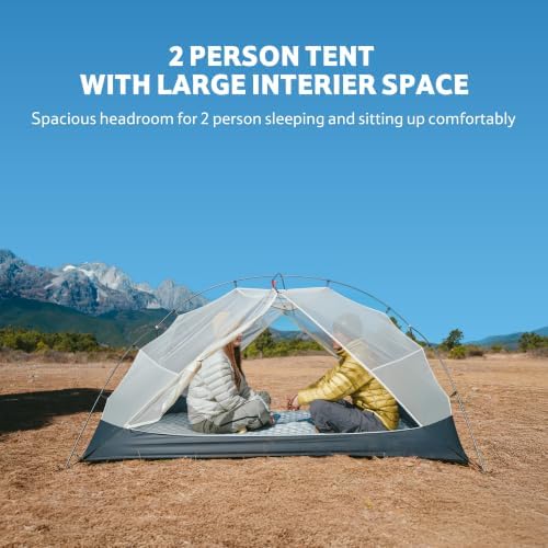 Naturehike Mongar Upgraded 1/2/3 Person Backpacking Tent,Waterproof Lightweight Camping Tent with Footprint