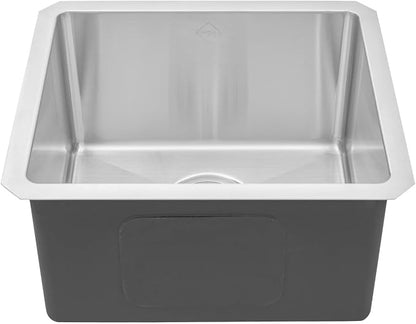 17 in. x 15 in. x 9 in. 16-Gauge Stainless Steel Undermount Single Bowl Bar - Image 5