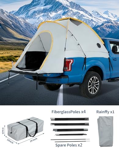 8FT Pickup Truck Bed Tent for Camping, Waterproof, Portable Truck Camper