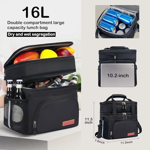 JOINGO Tactical Lunch Box for Men/Women, 16L Expandable Insulated Lunch Bag