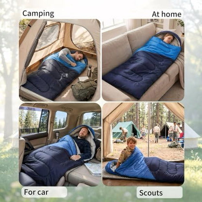 Lightweight Sleeping Bags for Adults & Kids, Backpacking & Scouts, Compact