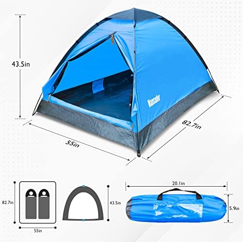 2 Person Camping Dome Tent,Waterproof Lightweight Portable Tents for Outdoor Camping Hiking Travel