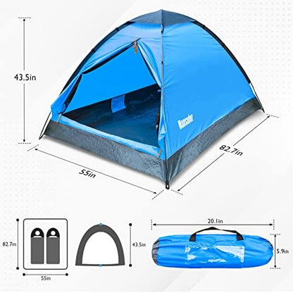 2 Person Camping Dome Tent,Waterproof Lightweight Portable Tents for Outdoor Camping Hiking Travel