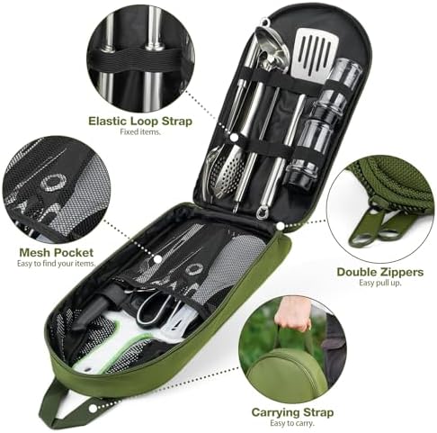 Portable 16 PCs Camping Utensil Set, CT606