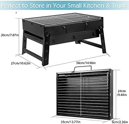 Uten Charcoal Grill, BBQ Grill Folding Portable Lightweight smoker Grill
